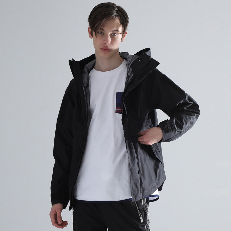 Wild creature × No 9 joint functional waterproof breathable windproof loose hooded outdoor jacket