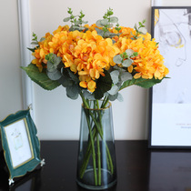  Simulation flower hydrangea fake flower dried flower bouquet decoration home living room dining table flower plastic flower floral decoration