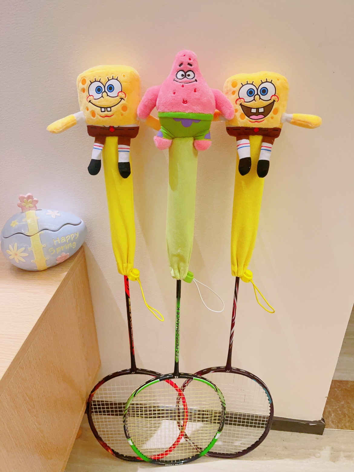 Sponge Baby Sends Big Star Badminton Racket Handle with Two-Taobao