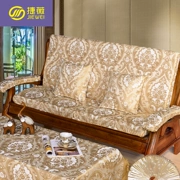 Jiewei chống trượt Trung Quốc màu đỏ rắn sofa gỗ đệm đệm đệm với tựa lưng đệm dính liền mùa xuân và đệm mùa thu