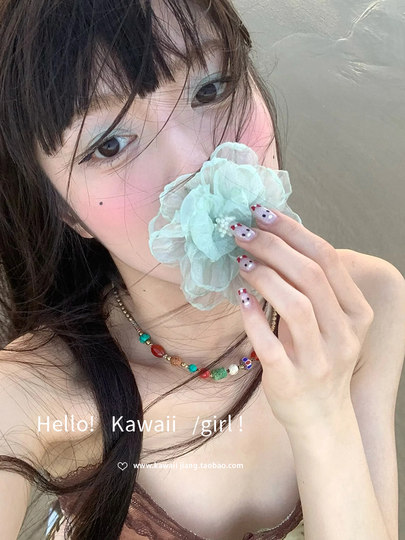 STYLE DE VACANCES SECRAINE Green Green Simulate Flower Hairpin For Forest Style Forest Fresh Niche Ins Design CHIFFON Hair Accessoires
