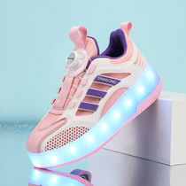 Online red men and women Violent Walking Shoes with Lamp Storm Walking Shoes