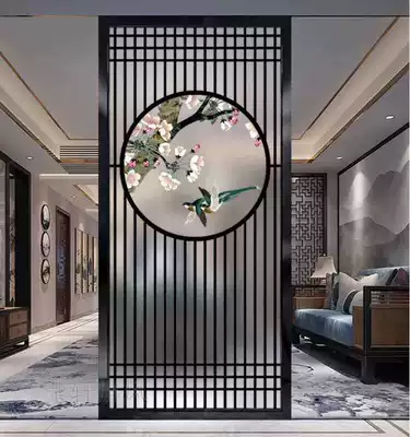 New Chinese art glass transparent screen into the entrance hall living room bedroom shielding partition wall simple modern decoration