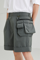 BEEKITE Detachable Pocket Suit Shorts Day Ensemble Casual Outline Pocket Transform Small Backpack 50% Pants