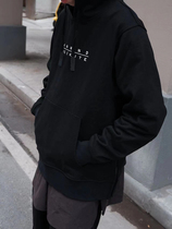 BEEKITE joint ANNND black minimalist logo printed with cap acrosse heavy lbs side opening zip sleeve head loose