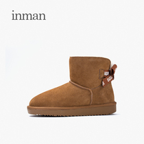 Yinman winter womens shoes New Frosted flat short boots snow boots cotton shoes thick soled warm winter boots