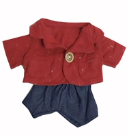 Ржаво -красная пряжка костюма