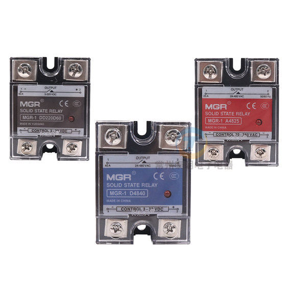 Meigel SSR 단상 솔리드 스테이트 릴레이 25A/40DA/60A/100A/24VDC DC 제어 AC 220V