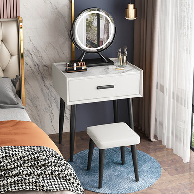 Light Lavish Rockboard Small Family Type Multifunctional Dresser Bed headboard Bedside Storage Cabinet Integrated Female Bedroom Modern Minimalist Make-up Table 