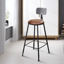 American wrought iron wood home bar table and chair milk tea shop against the wall long bar counter counter high foot table and chair combination