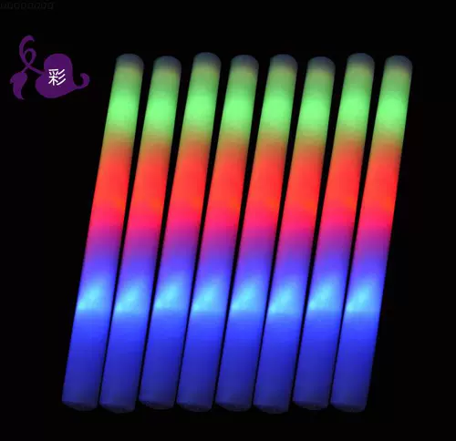 Разноцветная светящаяся поролоновая световая палочка из пены, большая мигающая губка для ванны, игрушка