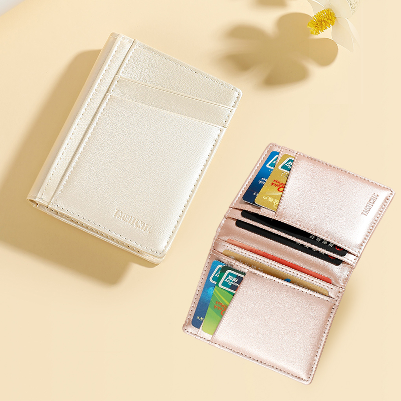 Simply card package girl small ultra-thin multi-card large-capacity driver license package cute mini-vertical clip