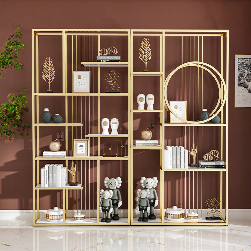 Nordic Modern Wrought Iron Display Rack, Floor-Standing Commercial Partition Rack, Display Cabinet, Multi-Purpose Shelf, Bookshelf, Storage Rack Nordic Modern Wrought Iron Display Rack, Floor-Standing Commercial Partition Rack, Display Cabinet, Multi-Purpose Shelf, Bookshelf, Storage Rack
