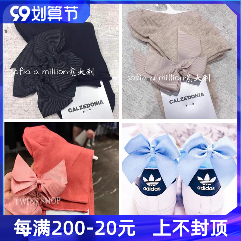 Italy Calzedonia big bow cotton socks fishnet socks socks fashion net red socks Mickey pattern