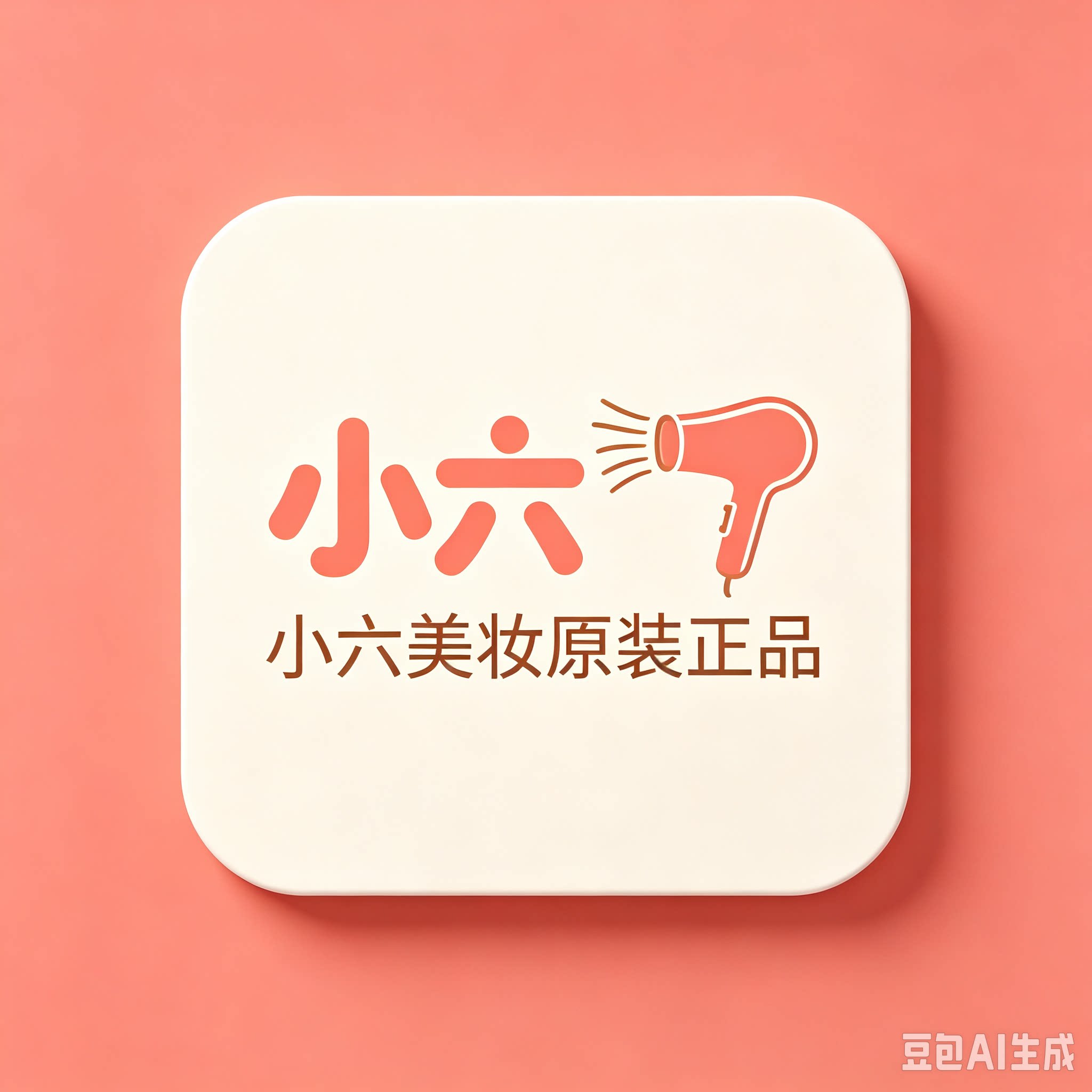 小六美妆原装正品的LOGO