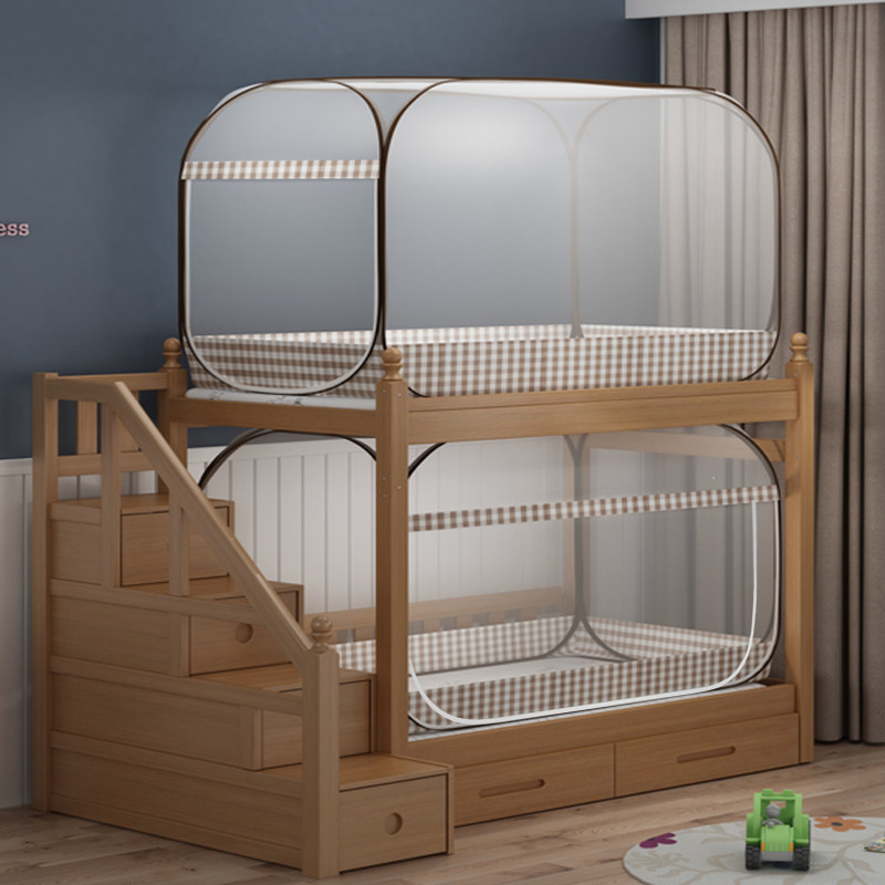 Bed Nets Mongolia Bag Type Student Dormitory 1 2 m 1 5 Bunk Bed Free of installation Folding and laminated primary and secondary bed trapezoidal bottom