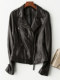 2024 New Imported Sheepskin Motorcycle Genuine Leather Jacket Women's Short Leather Jacket Slim, Handsome and Longer