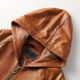 Large size genuine leather jacket for women short 2021 autumn new casual loose version Haining hooded sheepskin jacket
