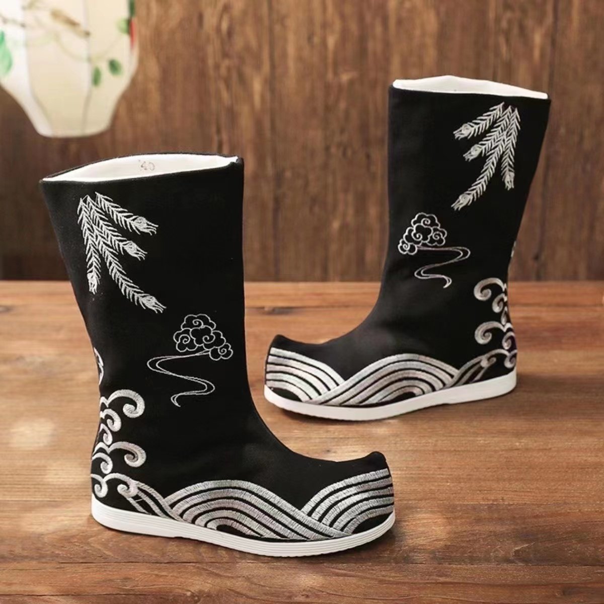 Hanfu shoes men's ancient style ancient style shoes men's ancient clothes boots ancient wind shoes men's ancient shoes Han shoes Han uniforms boots-Taobao