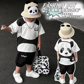 Boys' Summer Outfit Set 2025 New Trendy Korean Style Children's Handsome Two-Piece Set for Boys in Summer, Cool and Stylish