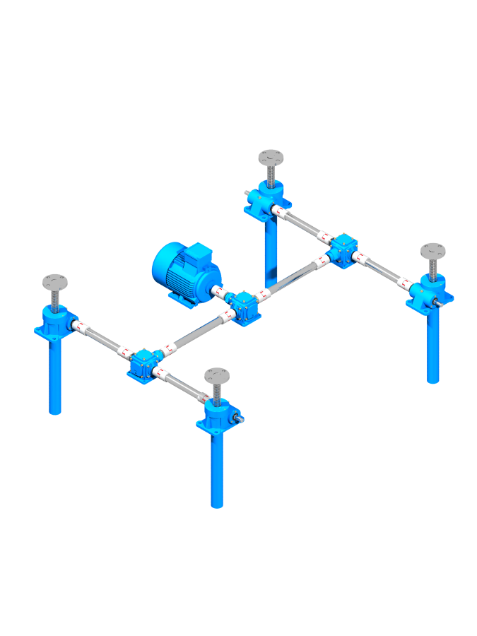 SWL screw lift small hand electric platform screw hoist four linkages 2 linkages