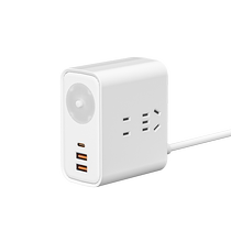 Multifunctional socket with night light for home use compact power strip student dormitory creative power strip with USB wiring board