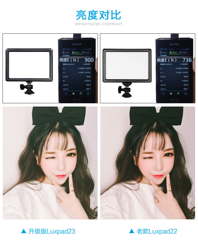 Nam vương miện Luxpad23led phẳng mềm-top nhiếp ảnh ánh sáng camera điền trẻ em SLR camera nâng cấp thế hệ thứ 2 - Phụ kiện máy ảnh DSLR / đơn kính cường lực ipad