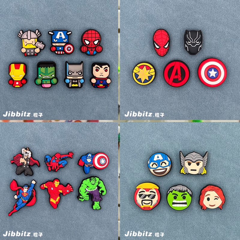 Crocs Shoe Accessories Suitable for Crocs Shoes, DIY Decorative Shoe Buckle Accessories, Avengers Cartoon Heroes