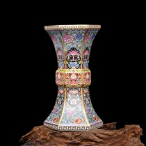 Qing Yongzheng annual enamel color gold six-party mushroom antique porcelain antique antique porcelain collection old goods