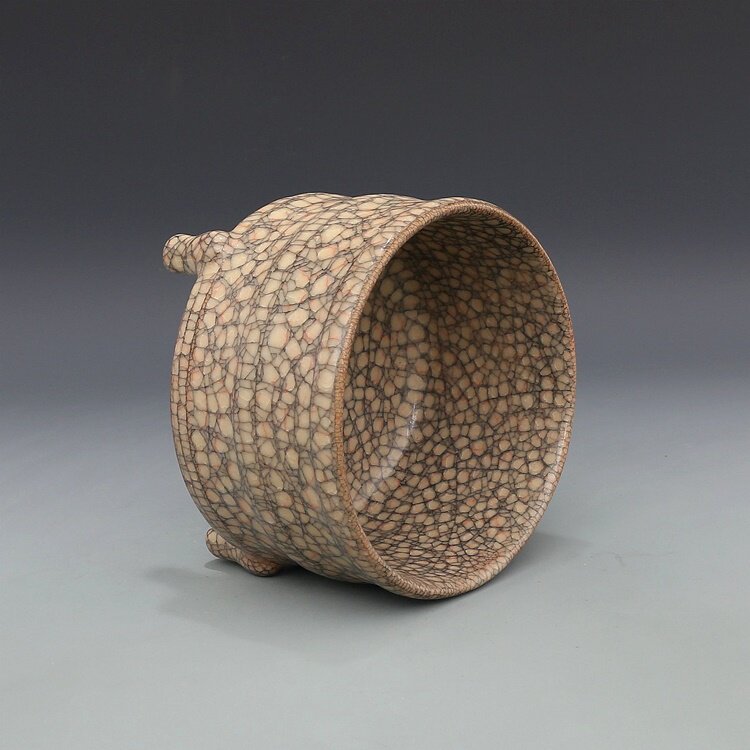 古韻古藏宋哥窯金絲鐵線玄紋三足爐古董瓷器古玩古瓷器老物件收藏 Yahoo奇摩拍賣