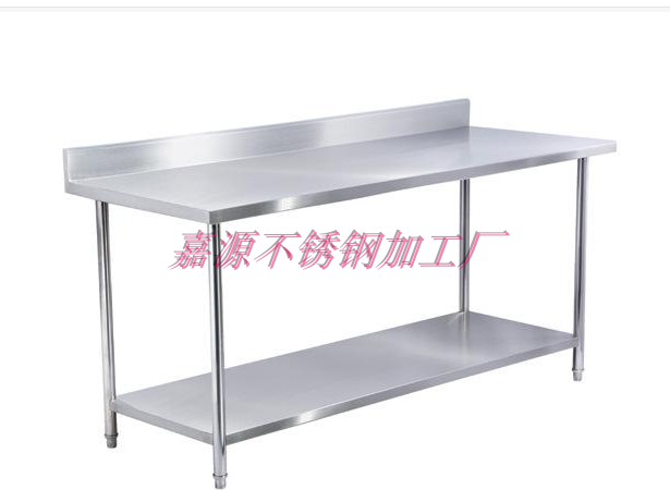 Set to thicken 304 stainless steel bench face Double kitchen special table with drawer Commercial office cabinet
