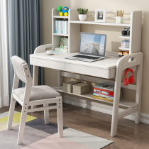 Solid Nordic Desk Household with bookshelf computer deskwriting desktop bedroom middle school students simple learning childrens desk