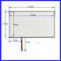 7 inch 162*95 BC0648 handwritten touch outside screen four wire resistance car DVD navigation Universal