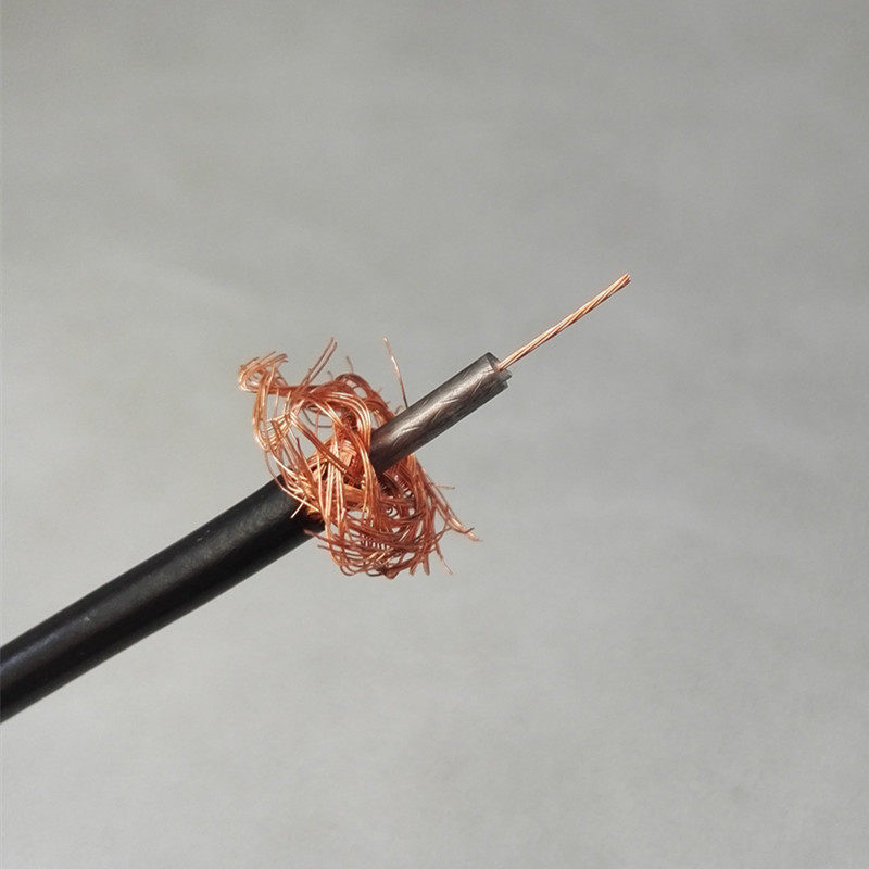 STYV-2 0.08 聚乙烯绝缘低压噪音电缆石墨涂层同轴低噪音传感器线