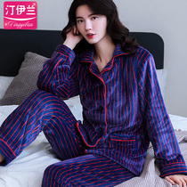 Loose pajamas female padded velvet suit Korean flannel autumn and winter long sleeve coral velvet plus size home wear
