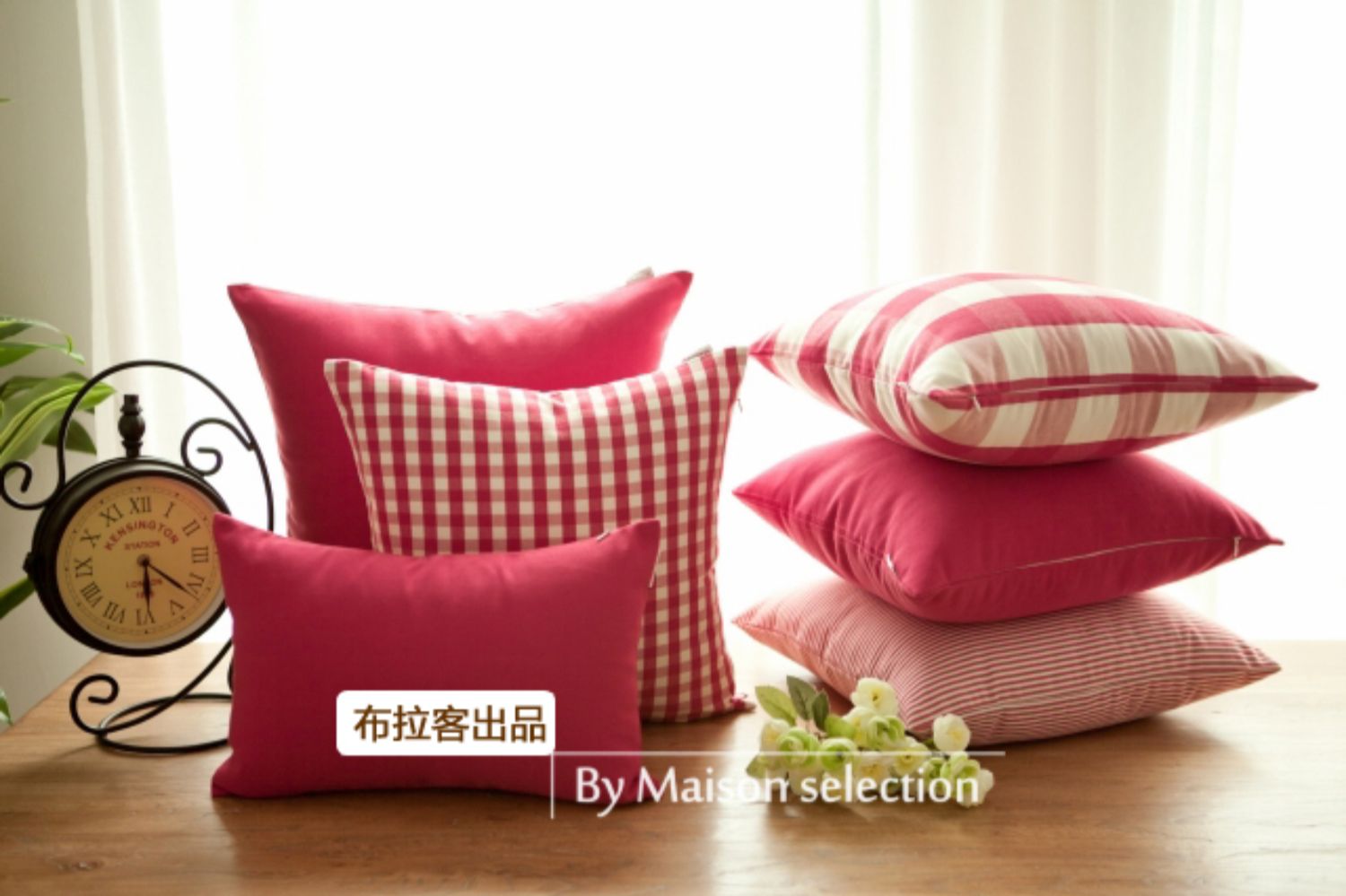 Lưới Bắc Âu đệm phòng khách sofa gối màu xanh ôm gối vuông gối đệm bao gồm lõi miễn phí hộ gia đình - Trở lại đệm / Bolsters gối tựa sofa cao cấp