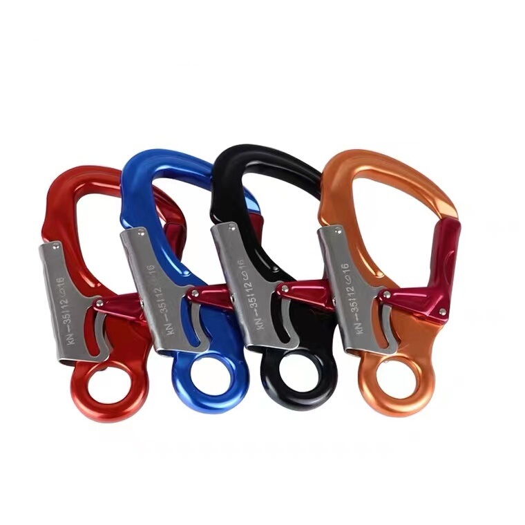 35Kn Aviation Aluminum 7075 Carabiner Main Lock Outdoor Climbing Small Hook Fixator Rope Lock