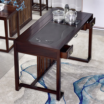 Boyuan tea table Household solid wood tea table Mobile tea cart Tea Sea tea house Kung Fu tea set New Chinese pear black sandalwood