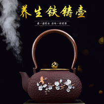 Boyuan cast iron kettle Iron pot Southern imitation Japanese Tea Ceremony teapot Copper cover semi-handmade pig iron medium electric pottery stove