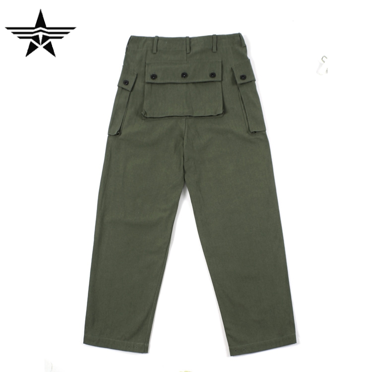 USMC HBT P44 PANTS US Army World War II Marine Large pockets Men's casual pants herringbone work pants