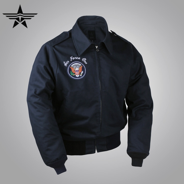 Air Force One Jacket A2 Us Navy Blue Military Edition Replica Short Men's Lapel Jacket American Flight Suit