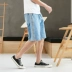 Quần short nam denim mùa hè mỏng xu hướng quần năm điểm nam 2020 quần mới thể thao giản dị - Quần jean