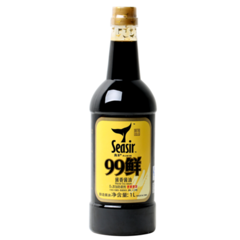 食圣99鲜酱香酱油生抽1L*2瓶家用实惠装无添加特级酿造酱油调味品