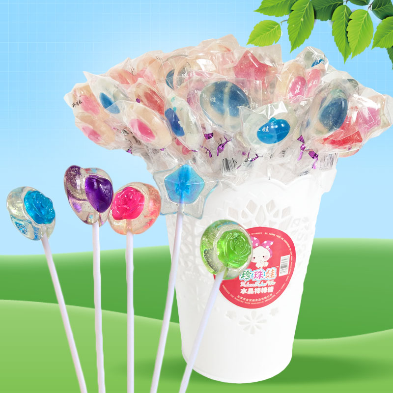 Long Pole Crystal Stick Candy Creativity Online Red Retail Love Candy Bouquet Sugar Rewards Children Fruit Hard Candy Christmas