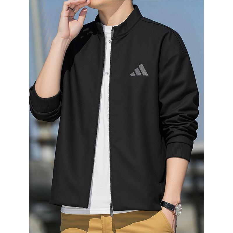 Adidas Woven Jacket Men's Spring New Baseball Uniform American Basketball Thin Velvet Pilot Casual Jacket for Men