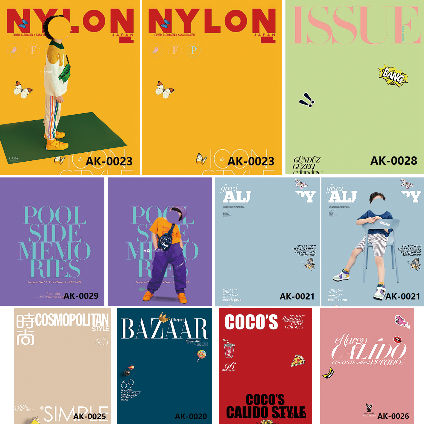 Fashion cartoon pattern children simple Nordic photo fresh Taobao photo children art photo photography background paper