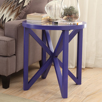 American glass small round a few simple sofa side a few living room mini coffee table Bedroom household bedside small table Solid wood