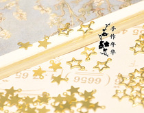 Ancient costume baby clothes accessories diameter 5 and 6mm five-pointed star Small pendant pendant pendant gold copper