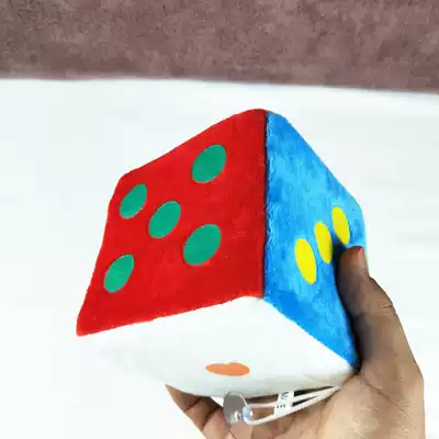 Super soft short plush dice 10cm large children's toy sieve game activity props help learning puzzle color