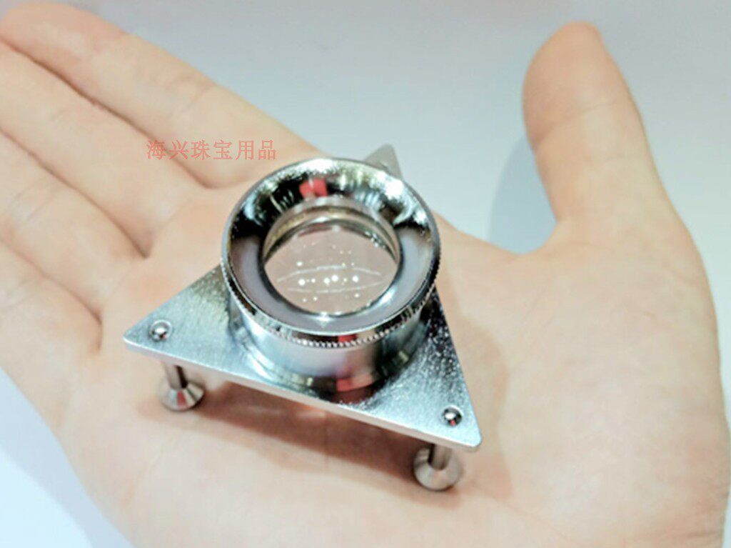Jewelry Shattdrill Magnifier 10 Times Detection Tool Triangle Diamond Magnifier Naked drill holder magnifying glass